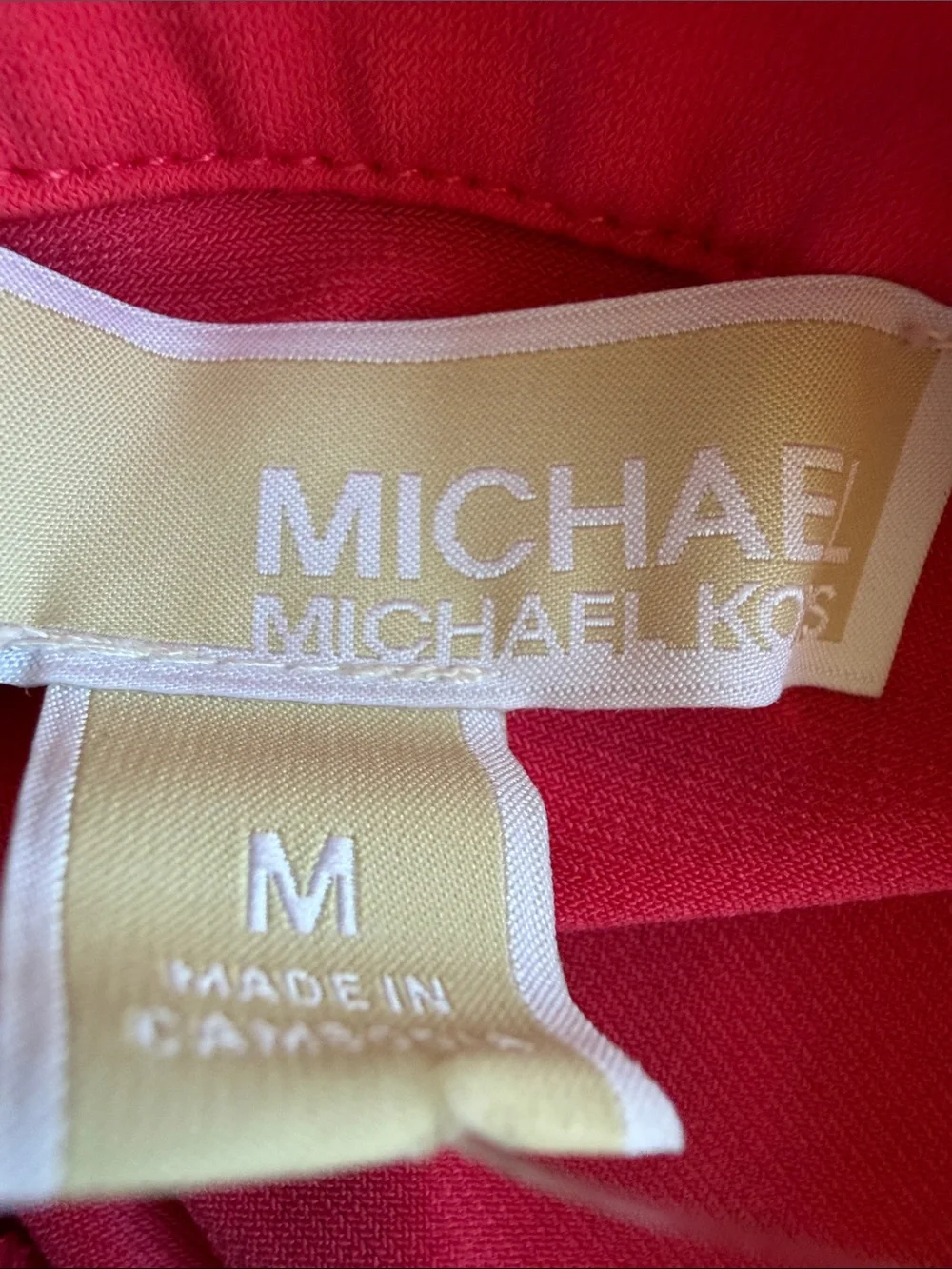 Michael Michael Kors Coral Pink Quarter Zip Long Sleeve Top Medium NWT